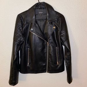 TOPSHOP Faux Leather Coat